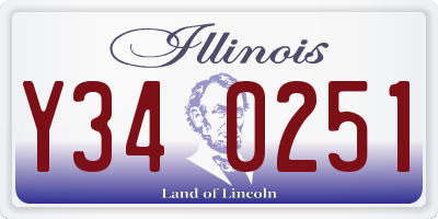 IL license plate Y340251
