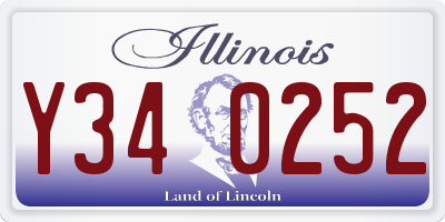 IL license plate Y340252