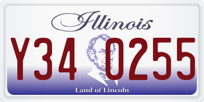 IL license plate Y340255