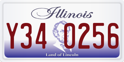 IL license plate Y340256