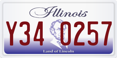IL license plate Y340257