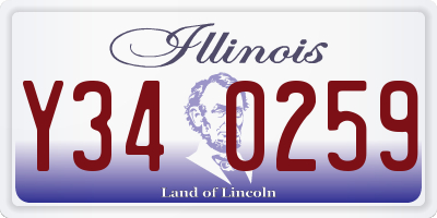 IL license plate Y340259