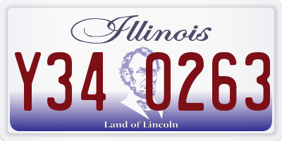 IL license plate Y340263
