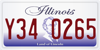 IL license plate Y340265