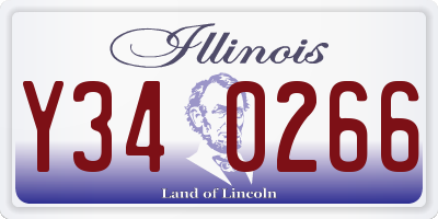 IL license plate Y340266