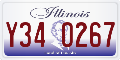 IL license plate Y340267