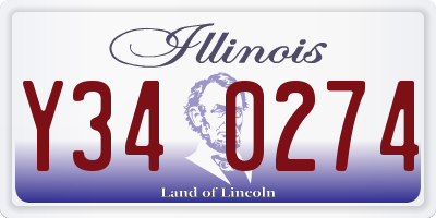 IL license plate Y340274