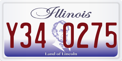 IL license plate Y340275