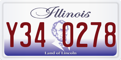 IL license plate Y340278