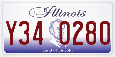 IL license plate Y340280