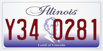 IL license plate Y340281