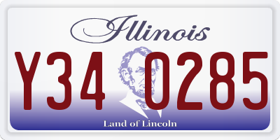 IL license plate Y340285