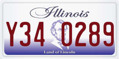 IL license plate Y340289