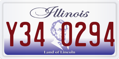IL license plate Y340294