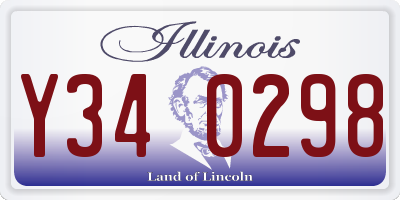 IL license plate Y340298