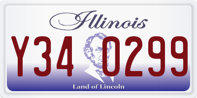 IL license plate Y340299