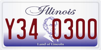 IL license plate Y340300