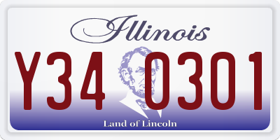 IL license plate Y340301