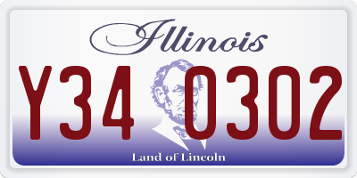 IL license plate Y340302