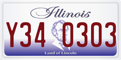 IL license plate Y340303