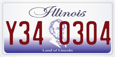 IL license plate Y340304