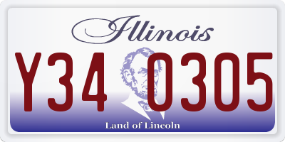 IL license plate Y340305