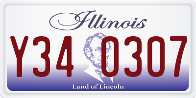 IL license plate Y340307