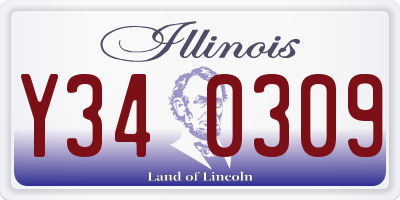 IL license plate Y340309