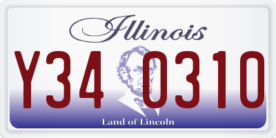 IL license plate Y340310