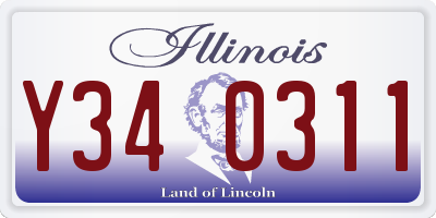 IL license plate Y340311