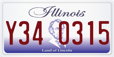 IL license plate Y340315