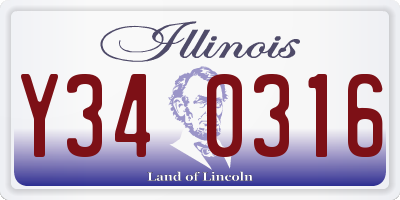 IL license plate Y340316