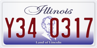 IL license plate Y340317