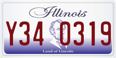 IL license plate Y340319
