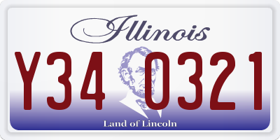 IL license plate Y340321