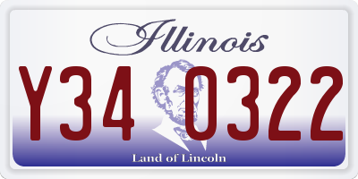 IL license plate Y340322