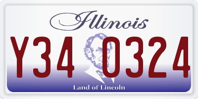 IL license plate Y340324
