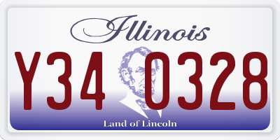 IL license plate Y340328