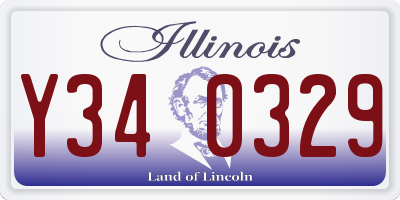 IL license plate Y340329