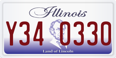 IL license plate Y340330