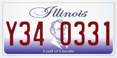 IL license plate Y340331
