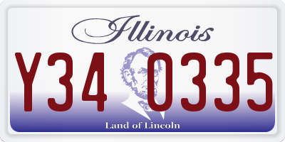 IL license plate Y340335