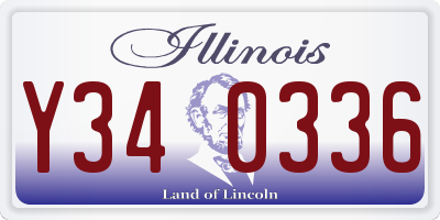 IL license plate Y340336