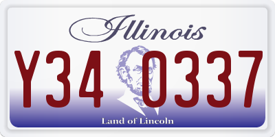 IL license plate Y340337