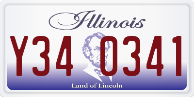 IL license plate Y340341