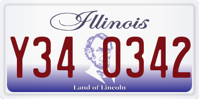 IL license plate Y340342