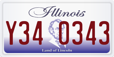 IL license plate Y340343
