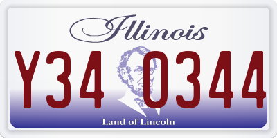 IL license plate Y340344