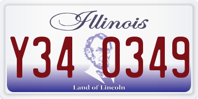 IL license plate Y340349