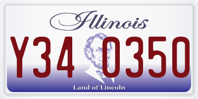 IL license plate Y340350